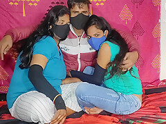 Leaving The Two Stepsisters Alone A Tongue Boy Fiercely Beat Both The Stepsister 2bahano Ko Ek Sath Milakar Choda 1 Boy