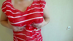 milf on early pregnancy, large nipples, masturbation, hairy pussy
